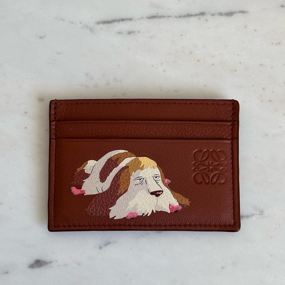 (SOLD) Card Holder LOEWE x Howl's Moving Castle Heen leather card holder rare